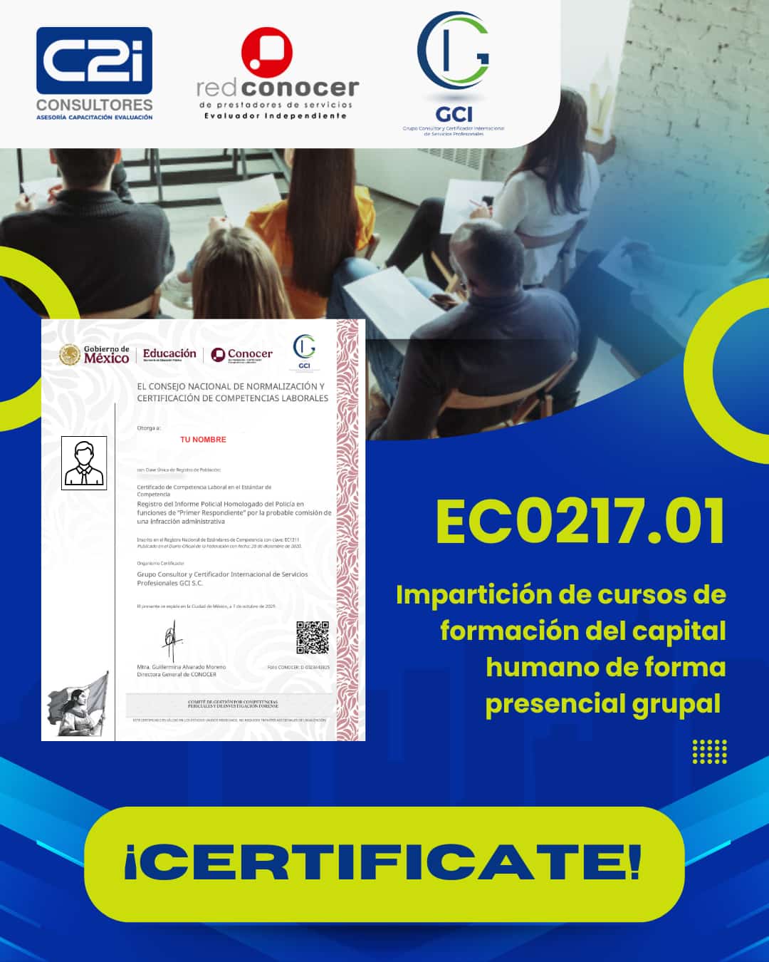 Certificación estándar EC0217.01 1 Certificación estándar EC0076