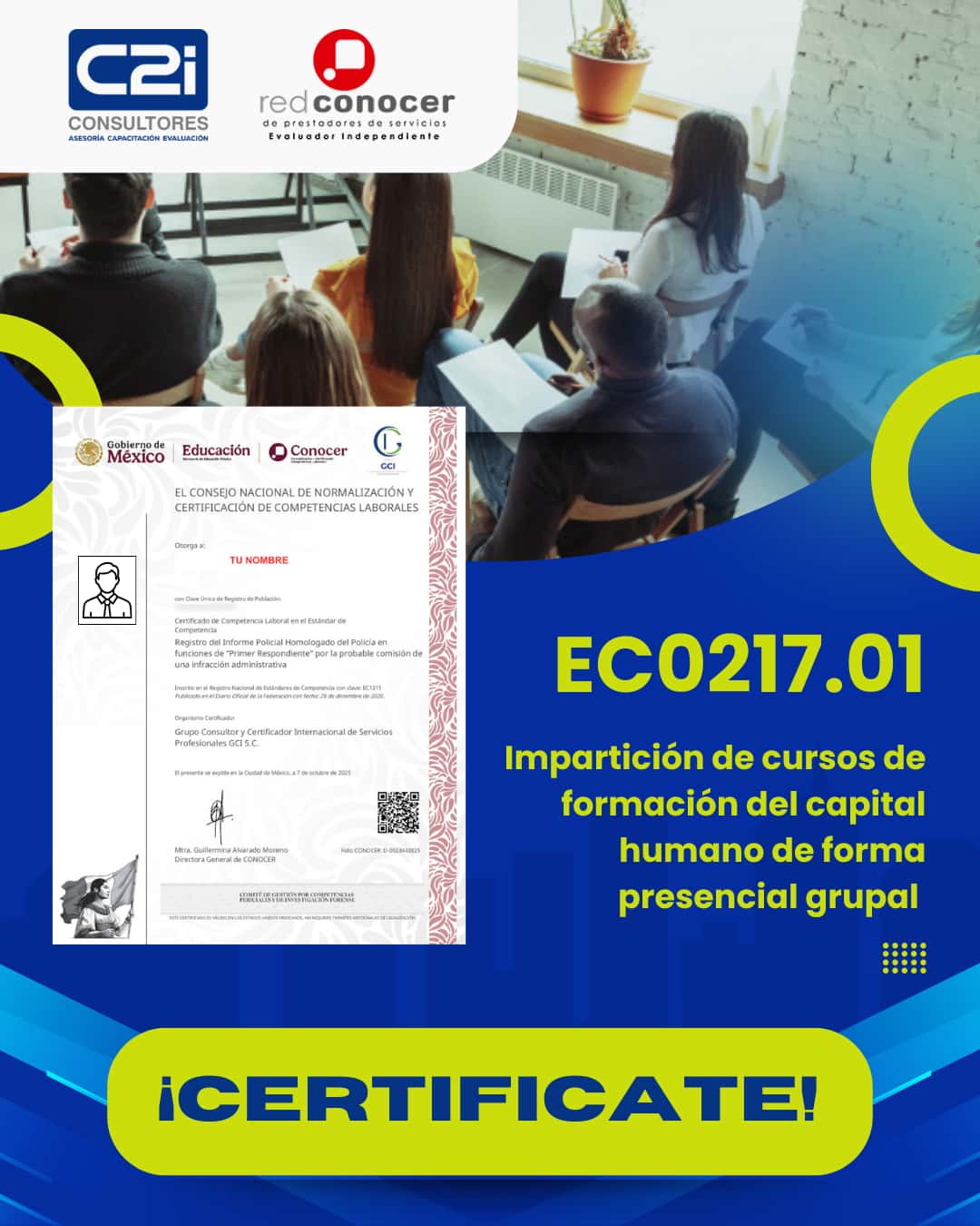 Certificación estándar EC0217.01 1 Certificación estándar EC0076
